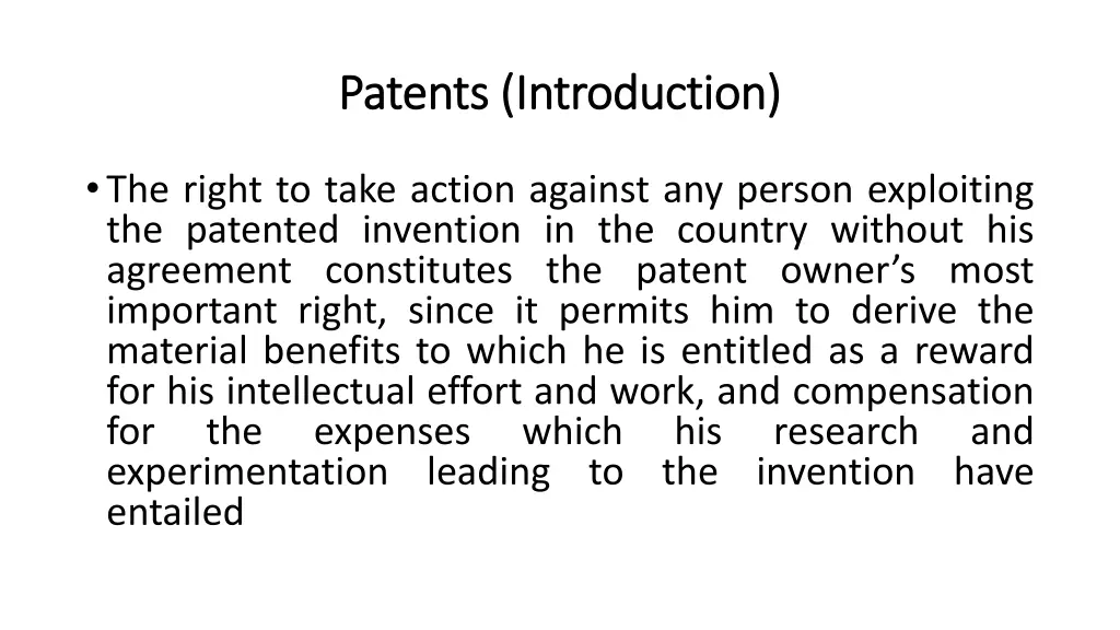 patents patents introduction introduction