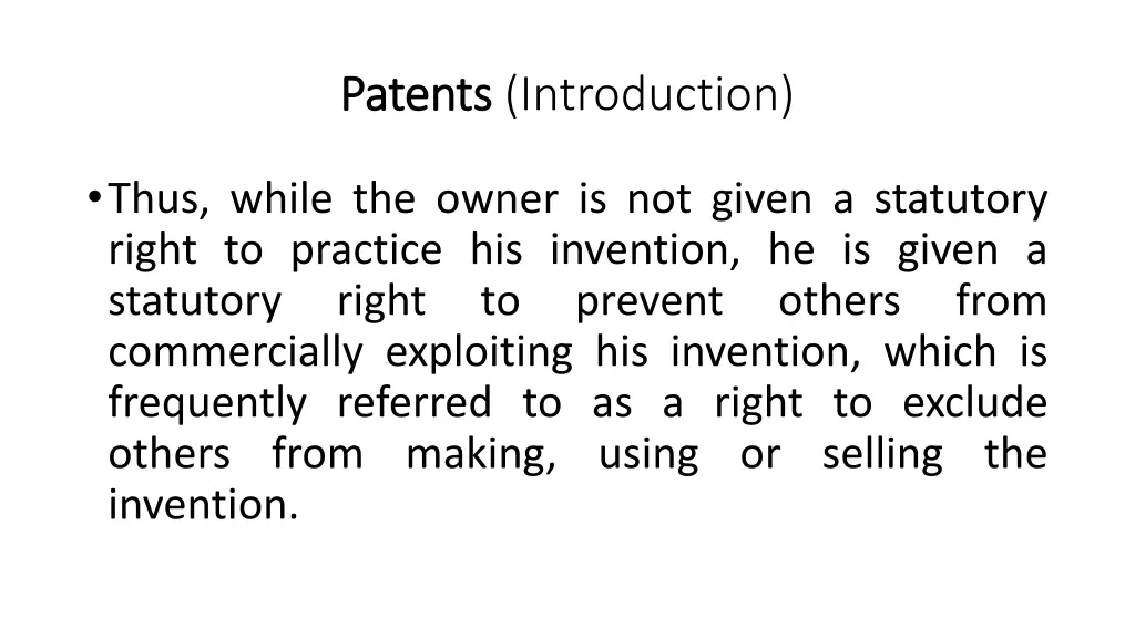 patents patents introduction
