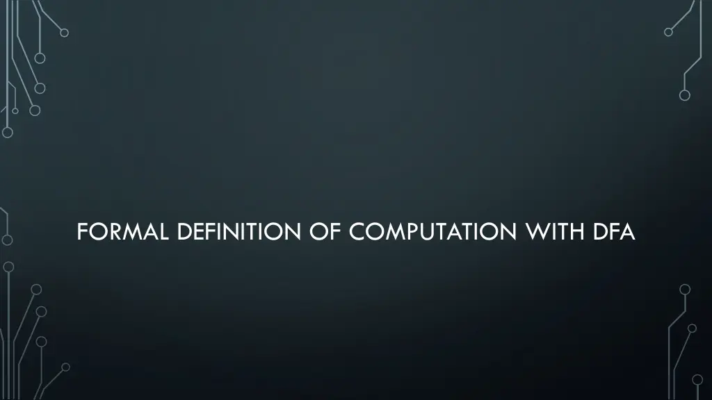 formal definition of computation with dfa
