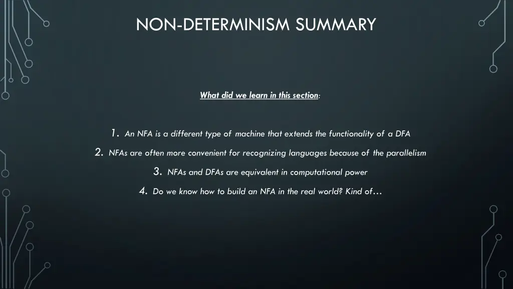 non determinism summary
