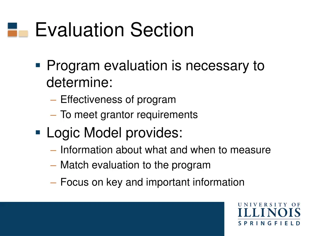 evaluation section