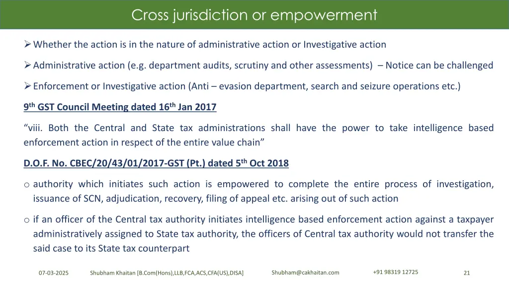 cross jurisdiction or empowerment 1