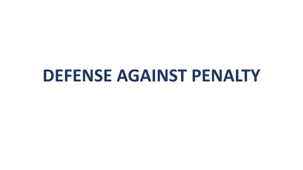defense against penalty