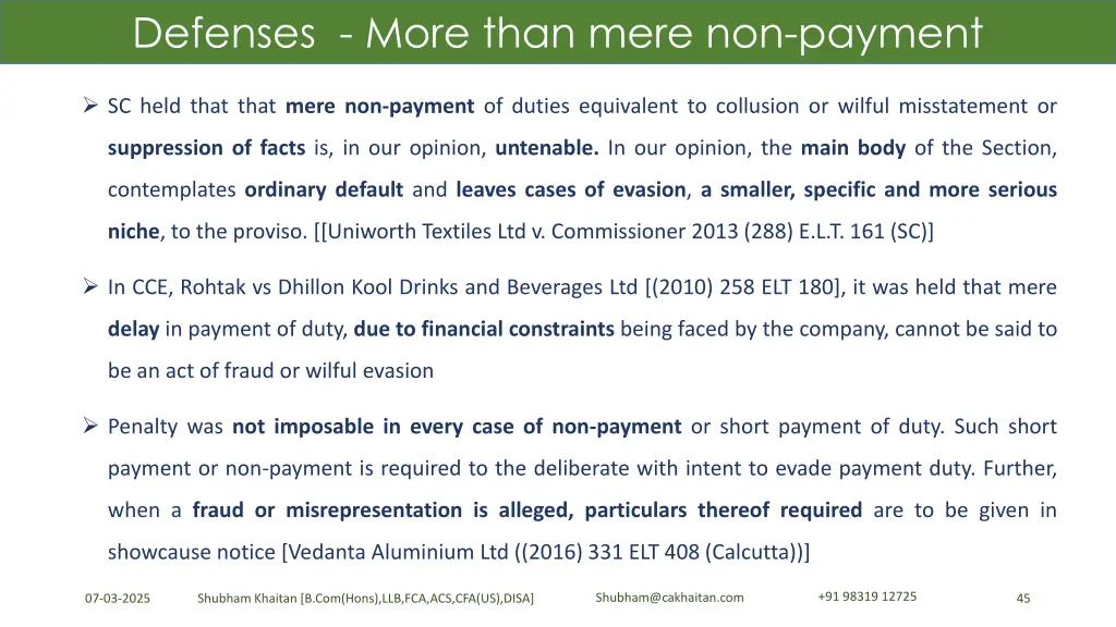 defenses more than mere non payment