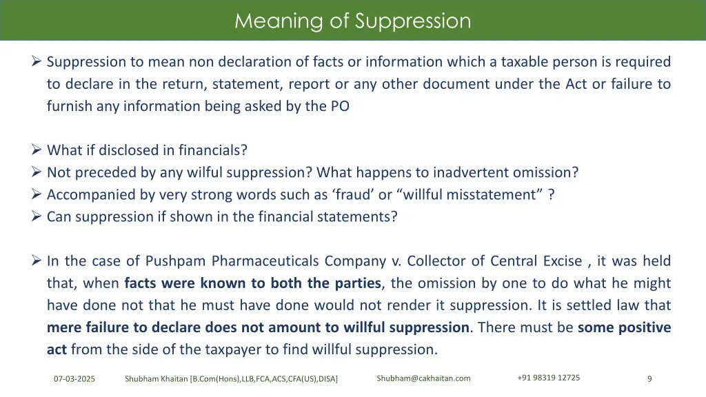 meaning of suppression