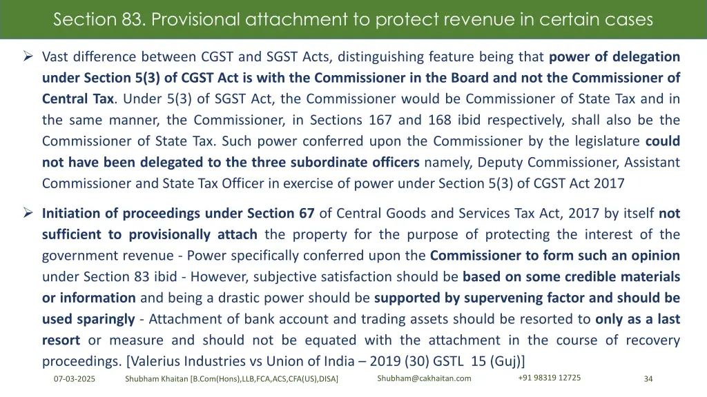 section 83 provisional attachment to protect 2