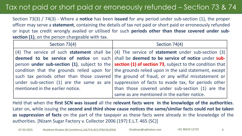 tax not paid or short paid or erroneously 2