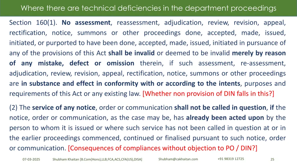 where there are technical deficiencies 1