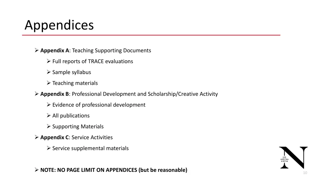 appendices