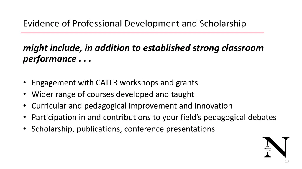 evidence of professional development
