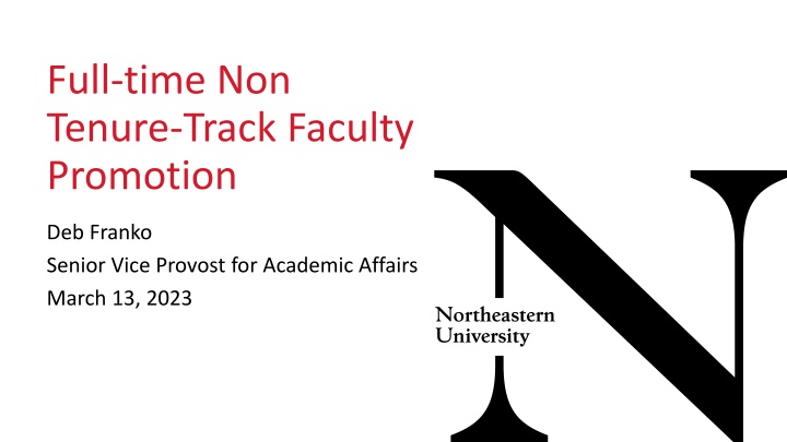 full time non tenure track faculty promotion