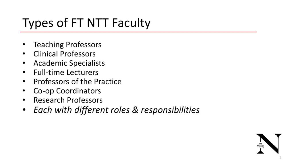 types of ft ntt faculty