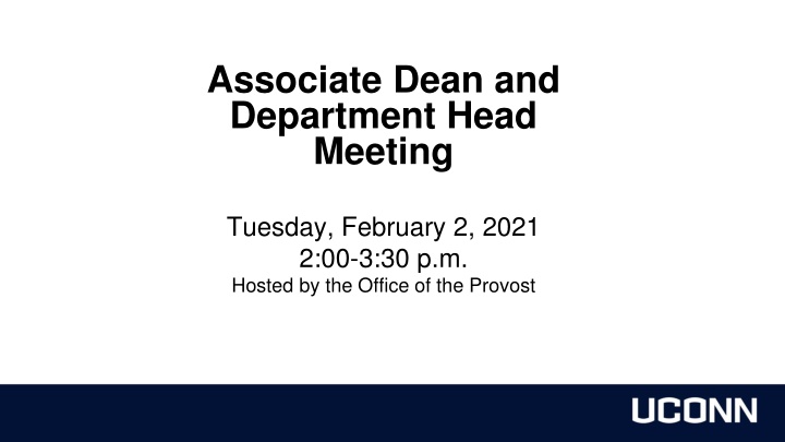 associate dean and department head meeting