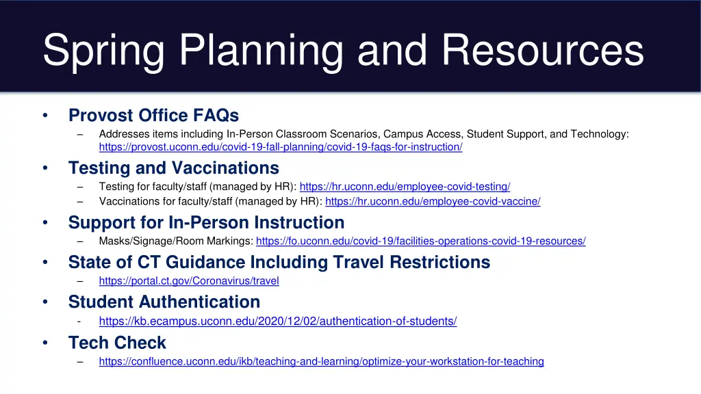 spring planning and resources