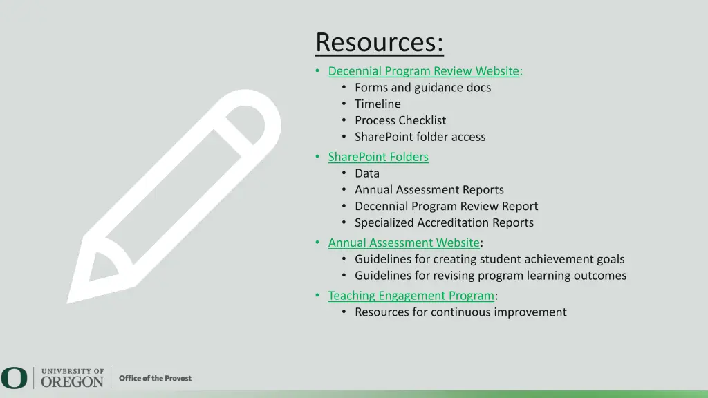 resources decennial program review website forms