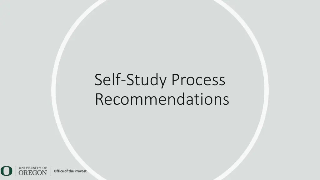 self study process recommendations