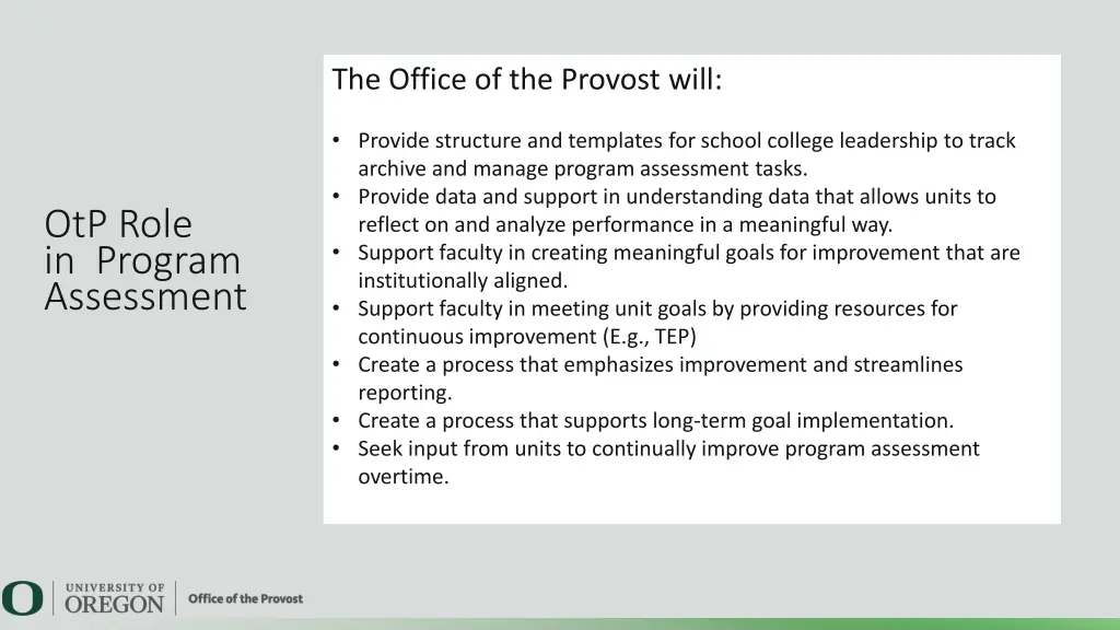 the office of the provost will