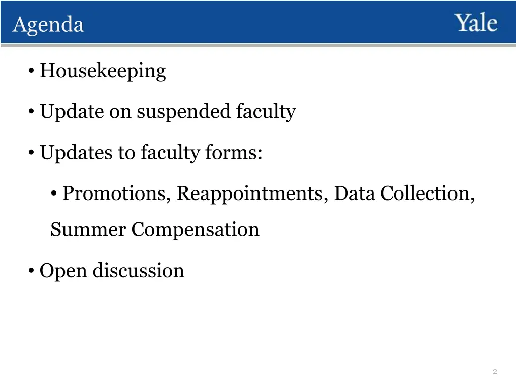 agenda