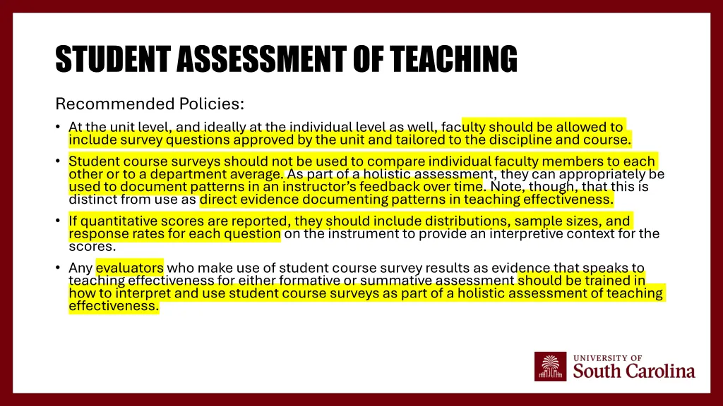 student assessment of teaching 6