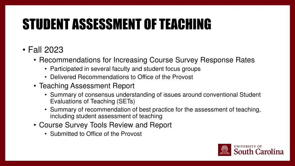 student assessment of teaching