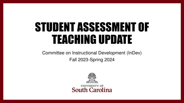 student assessment of teaching update