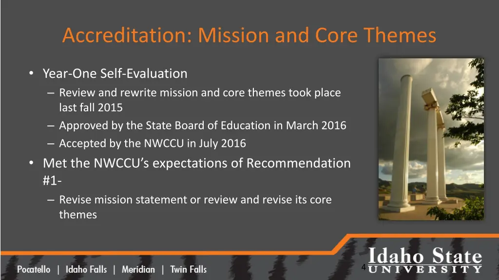 accreditation mission and core themes