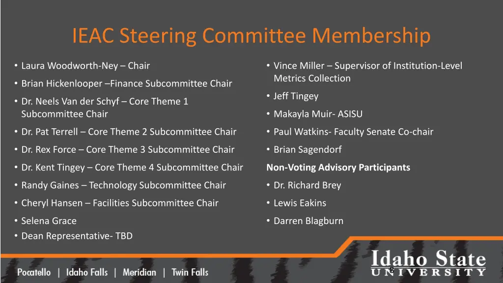 ieac steering committee membership