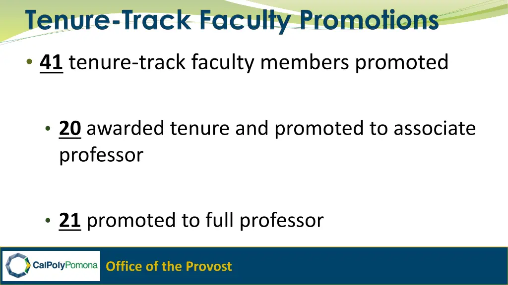 41 tenure track faculty members promoted