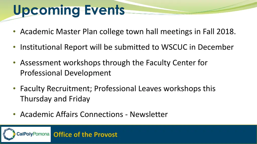 academic master plan college town hall meetings