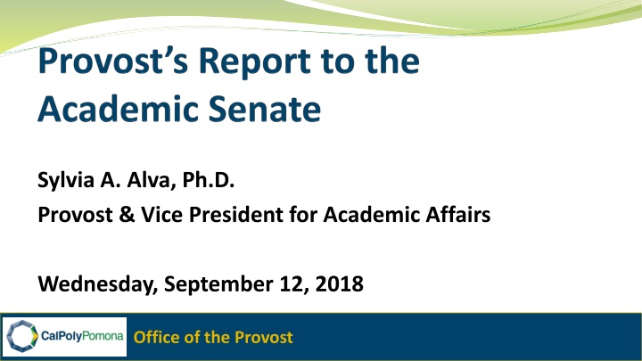 sylvia a alva ph d provost vice president