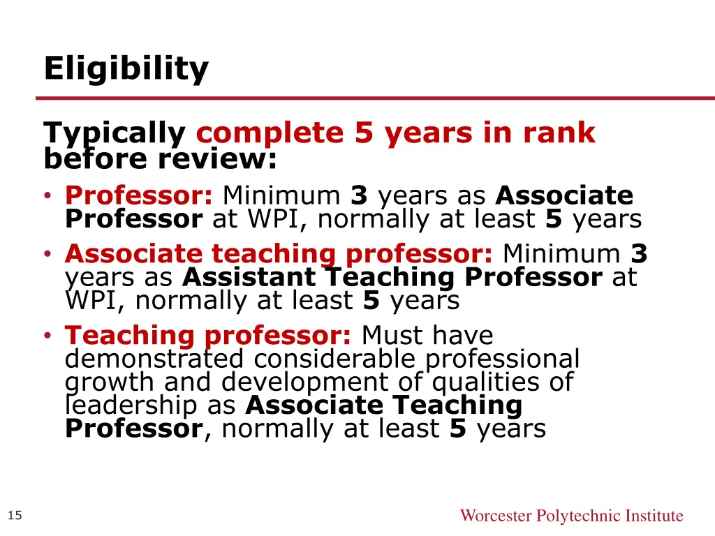 eligibility