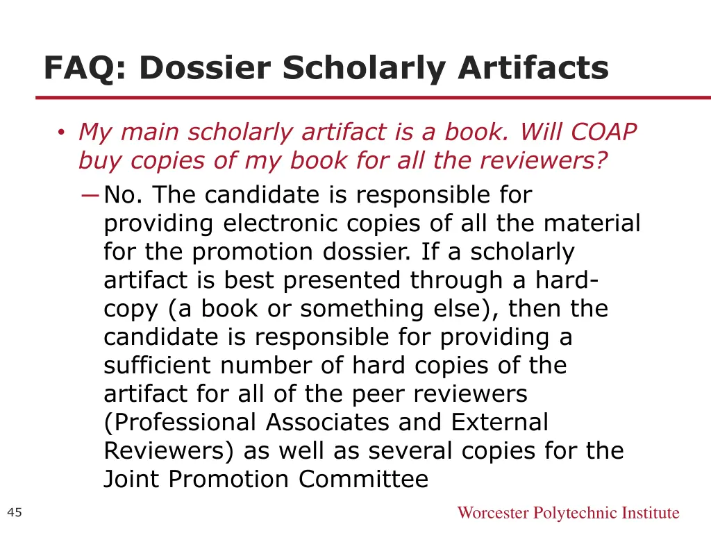 faq dossier scholarly artifacts 1
