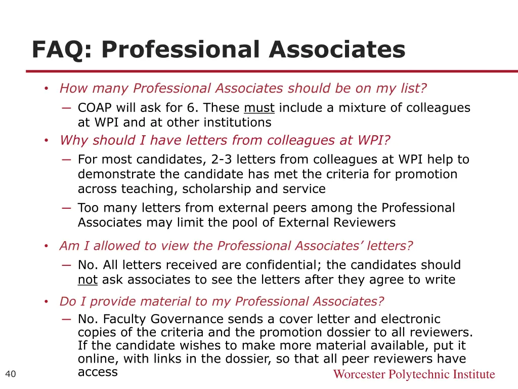 faq professional associates