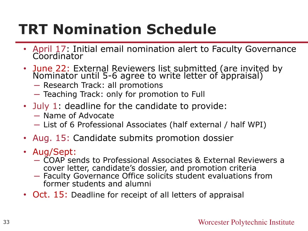 trt nomination schedule