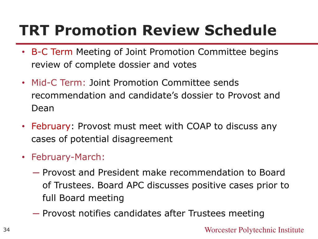trt promotion review schedule