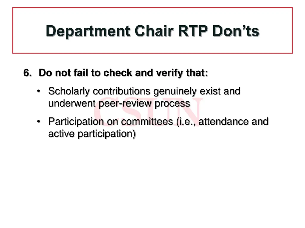 department chair rtp don ts 2