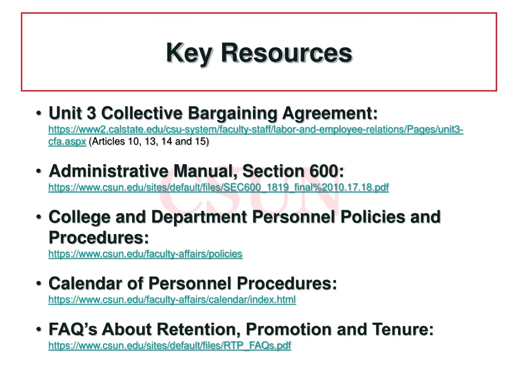 key resources