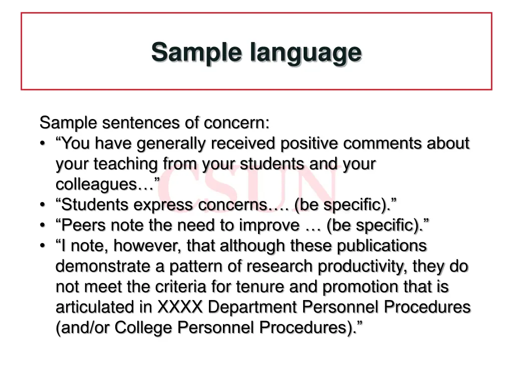 sample language