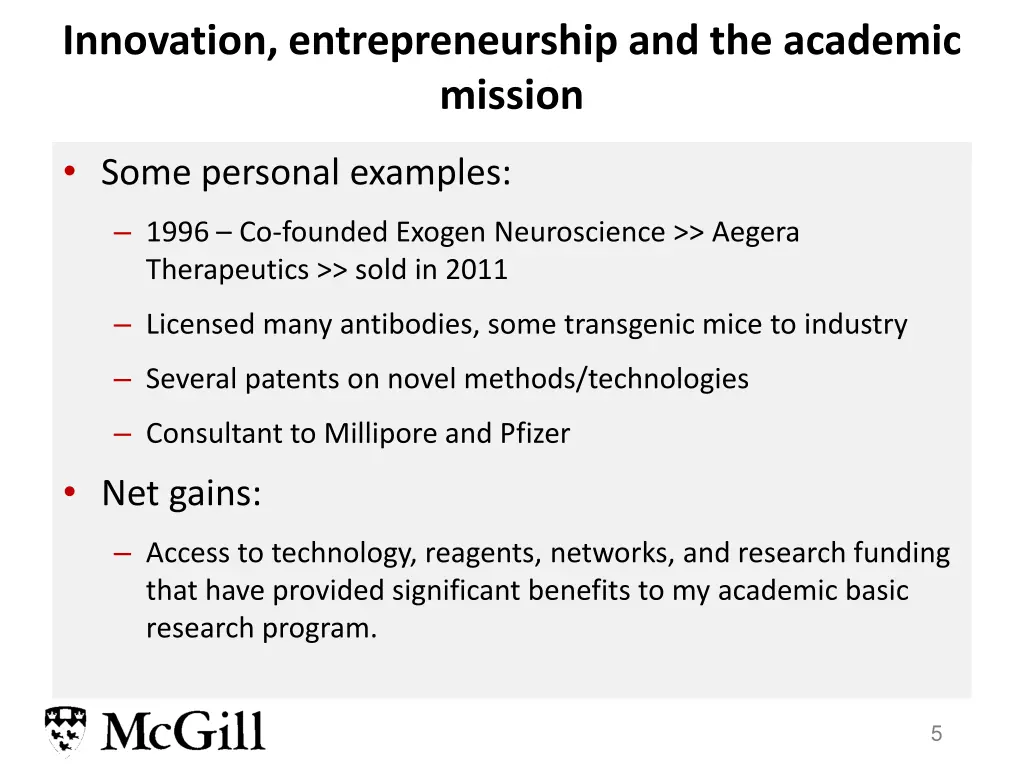 innovation entrepreneurship and the academic 1