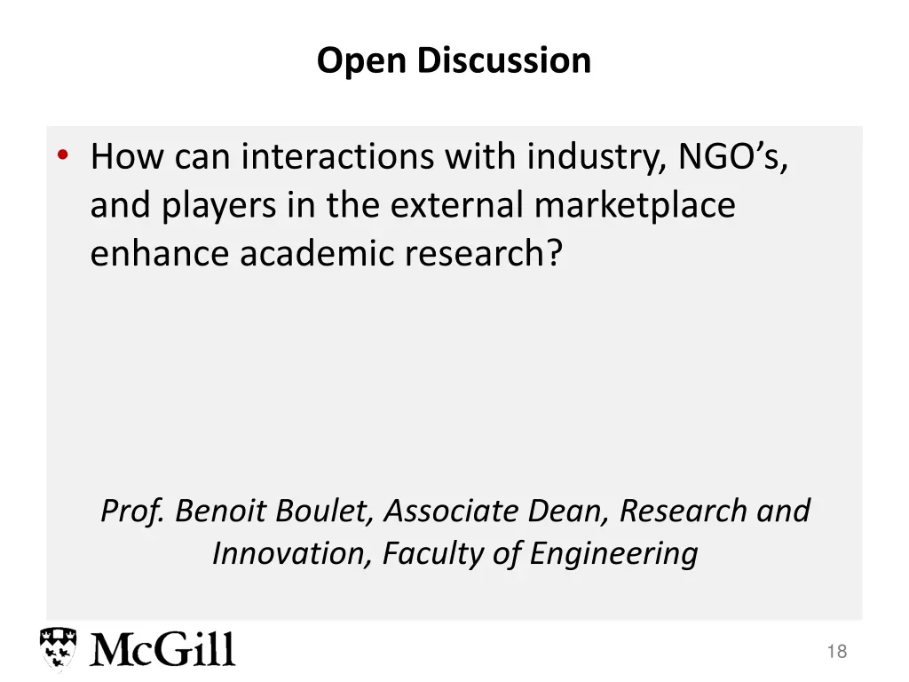 open discussion 5