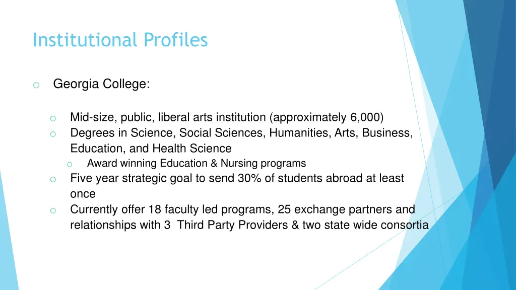 institutional profiles 1