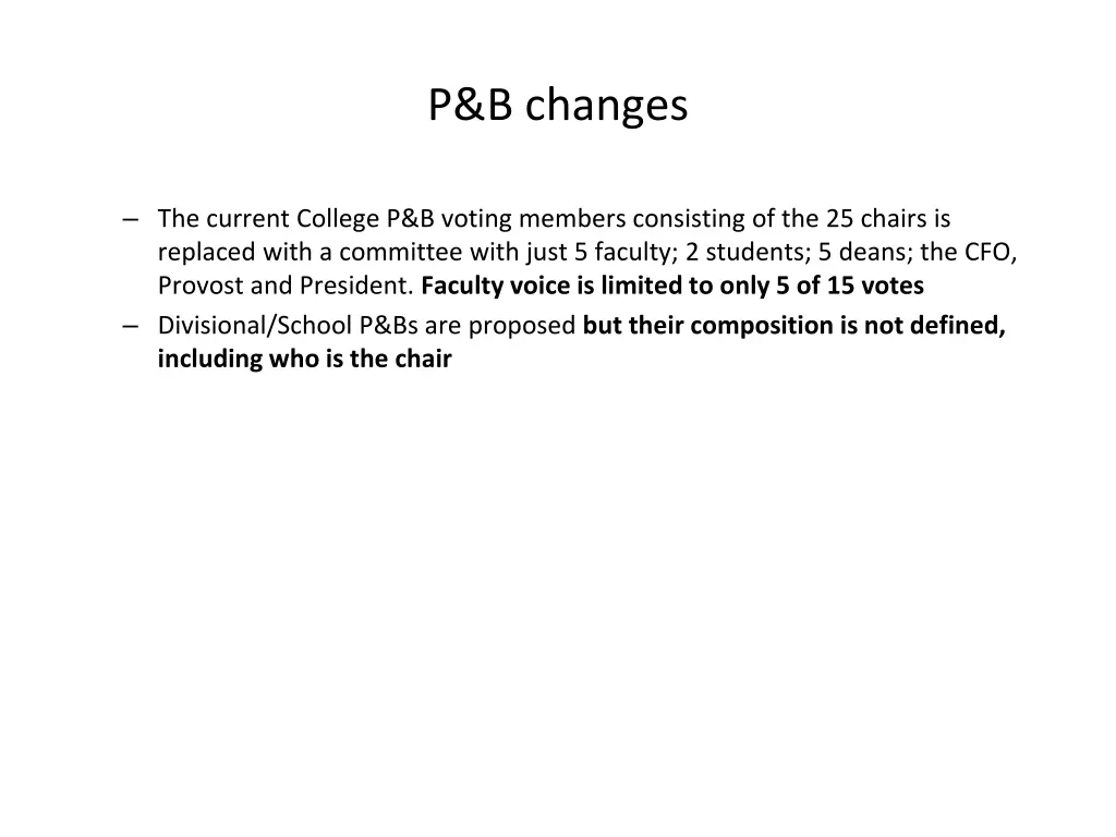 p b changes