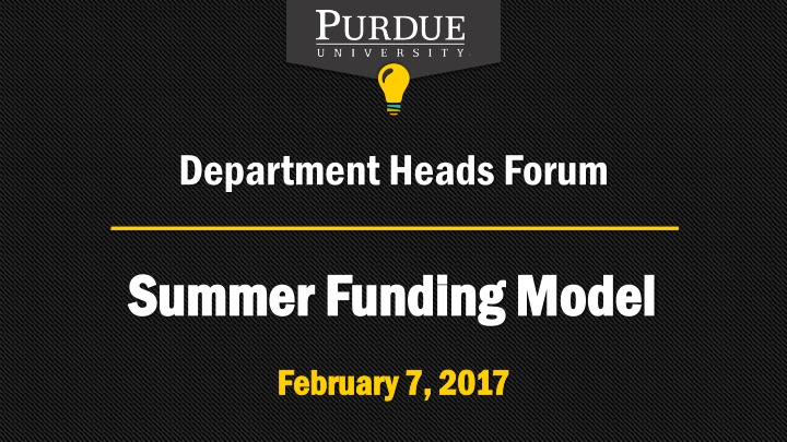 department heads forum
