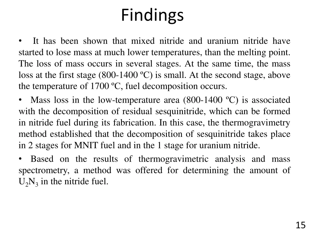 findings
