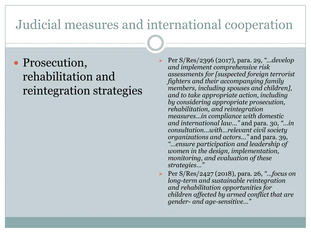 judicial measures and international cooperation 1
