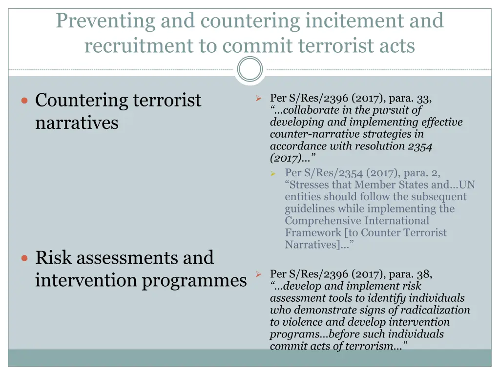 preventing and countering incitement