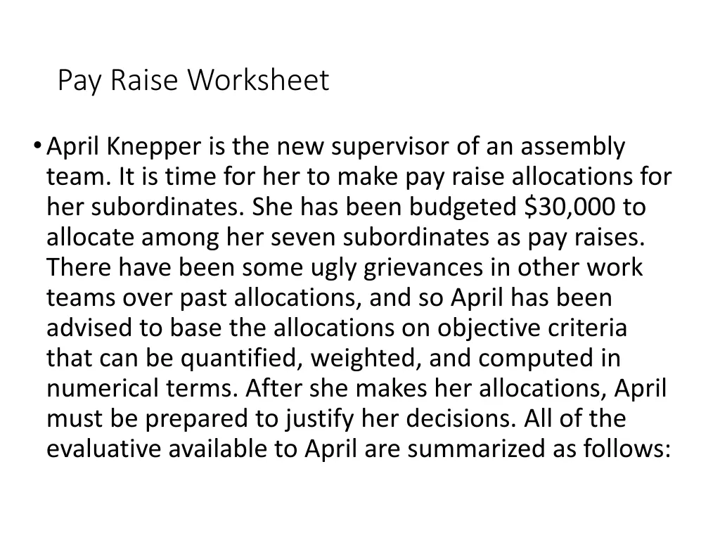 pay raise worksheet