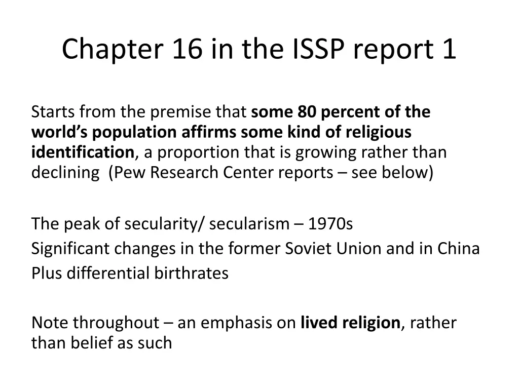 chapter 16 in the issp report 1