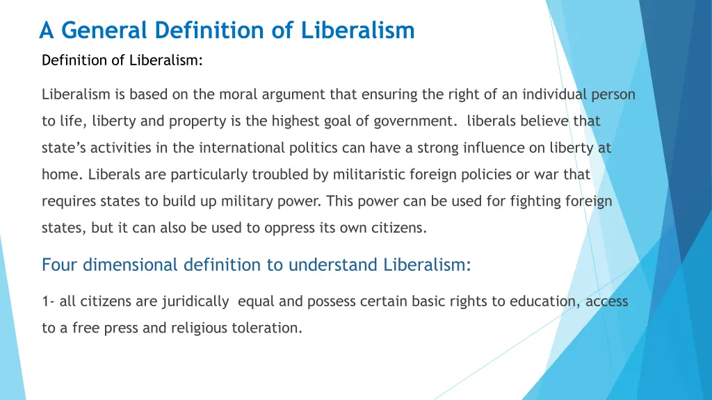 a general definition of liberalism