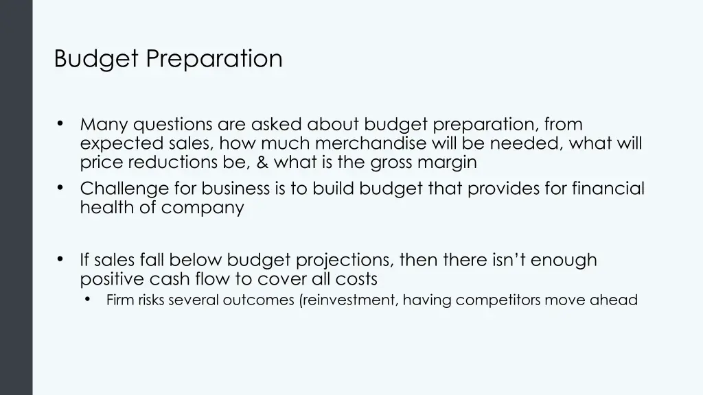 budget preparation